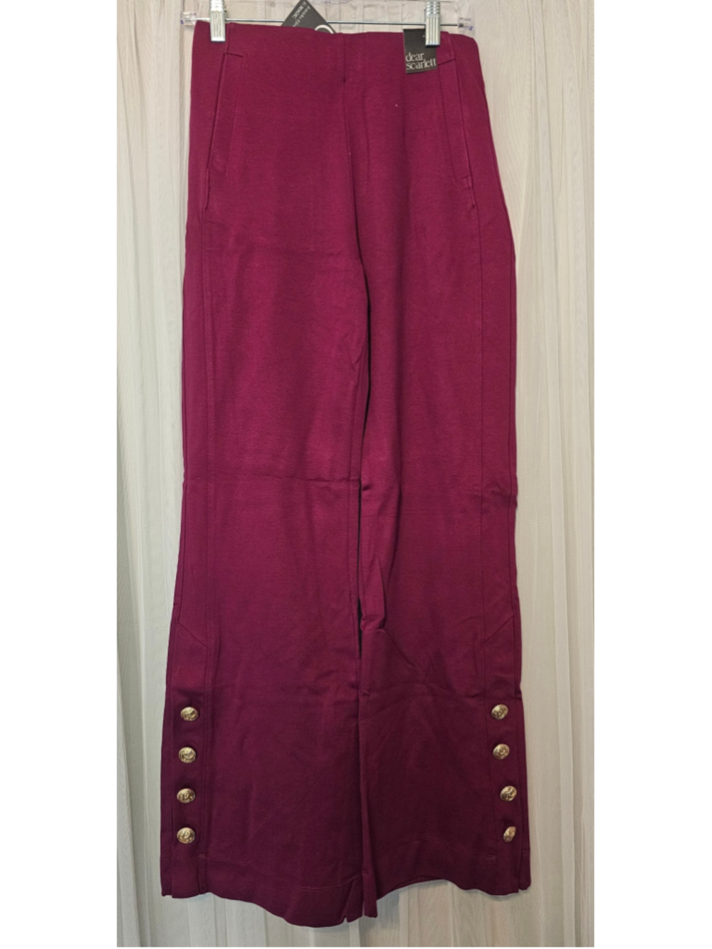 Women's Dear Scarlett Gala Pants in Merlot, size Small - Picture 5 of 7